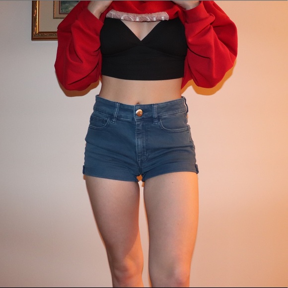 Blue American Eagle Hi-Rise Shortie - Picture 7 of 8